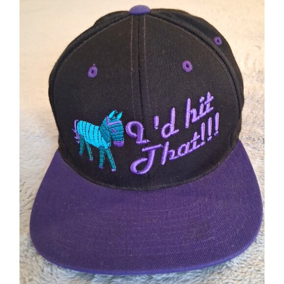 Lids Brand Adjustable Trucker snap Back Hat Graphic Cap purple black mens unisex - Picture 1 of 5